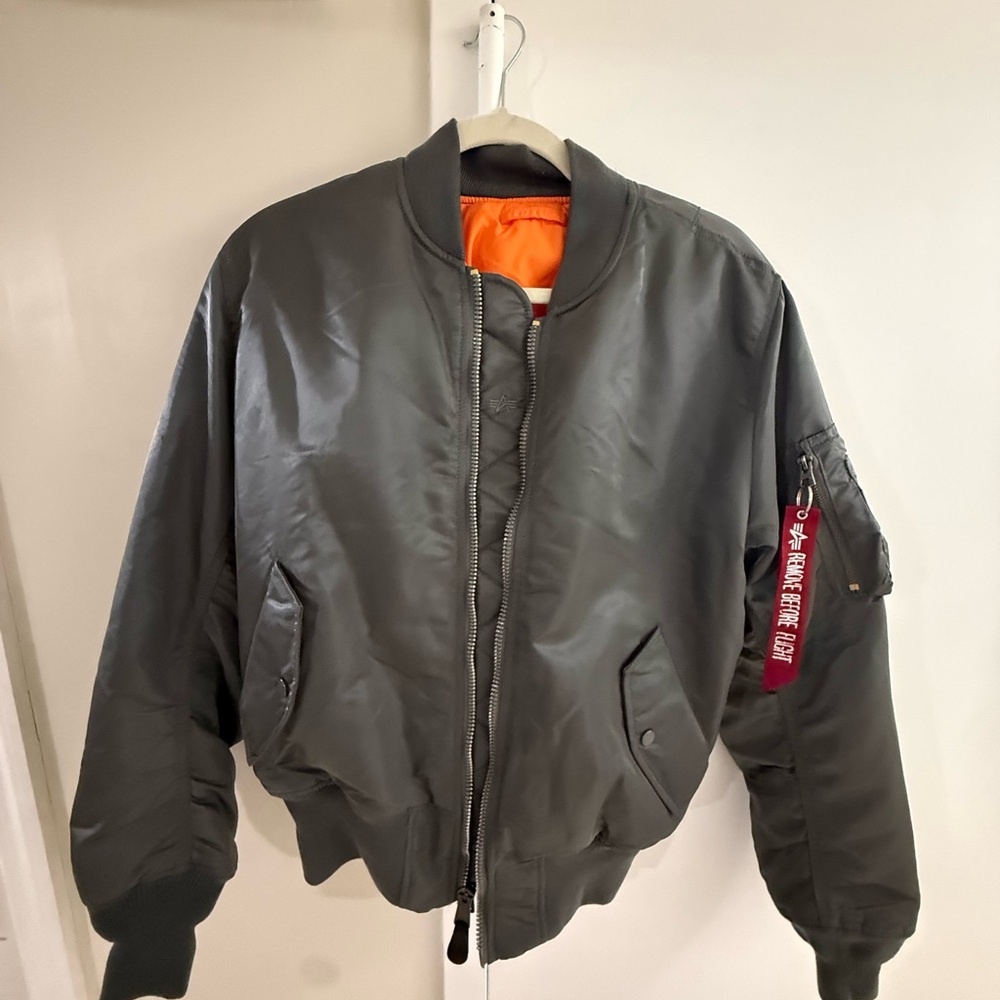 Alpha Industries Dark Gray Bomber Jacket